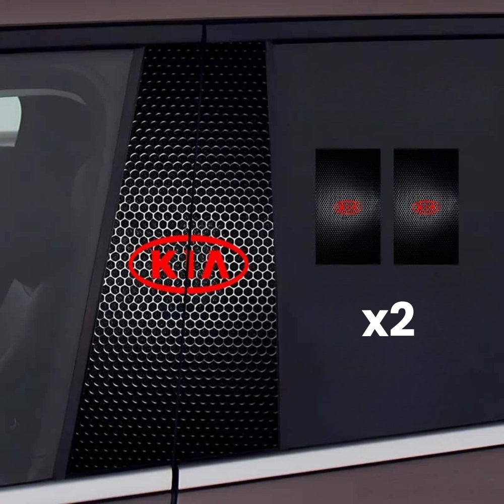 2x Naklejki na szybę samochodu z logo