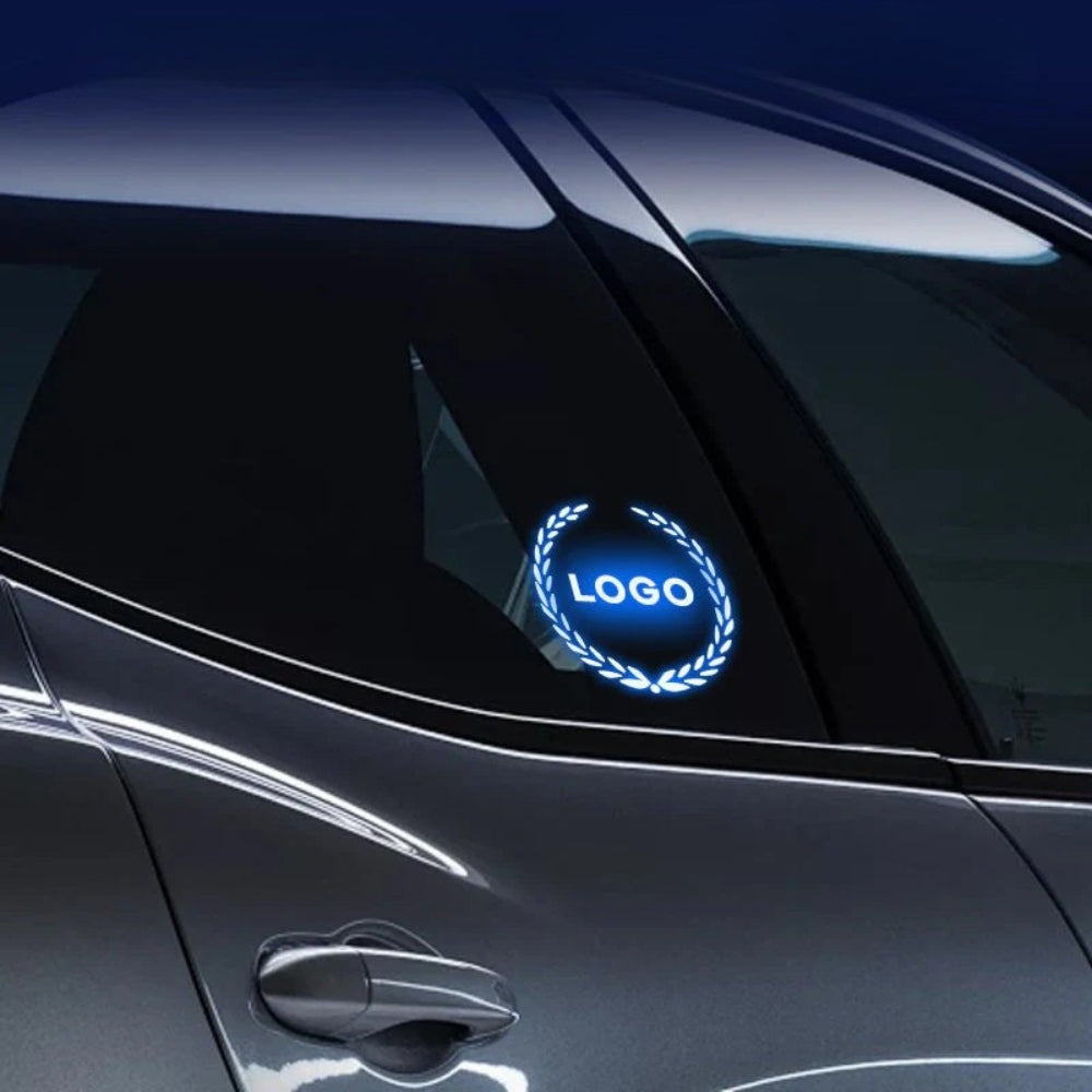 Rechargeable LED Car Logo – Neon Light Effect