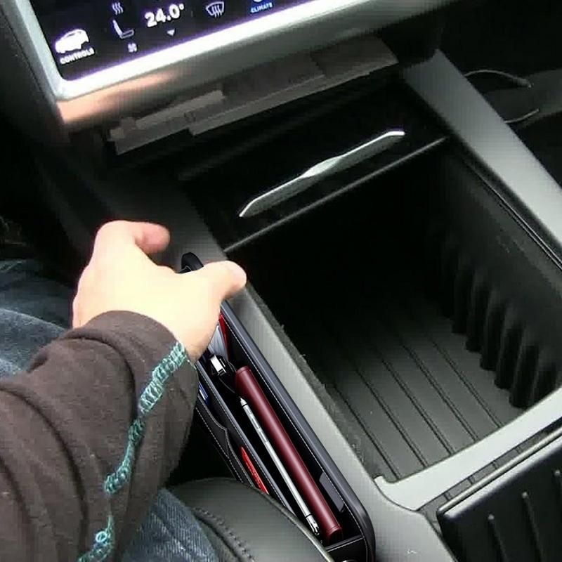 Boîte de rangement en cuir pour voiture