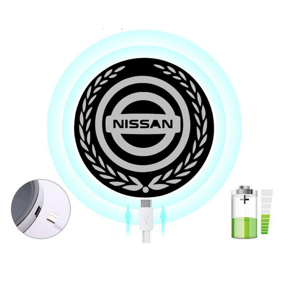Rechargeable LED Car Logo – Neon Light Effect