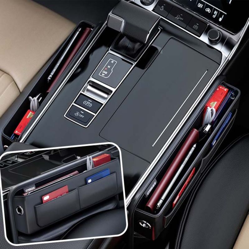 Boîte de rangement en cuir pour voiture