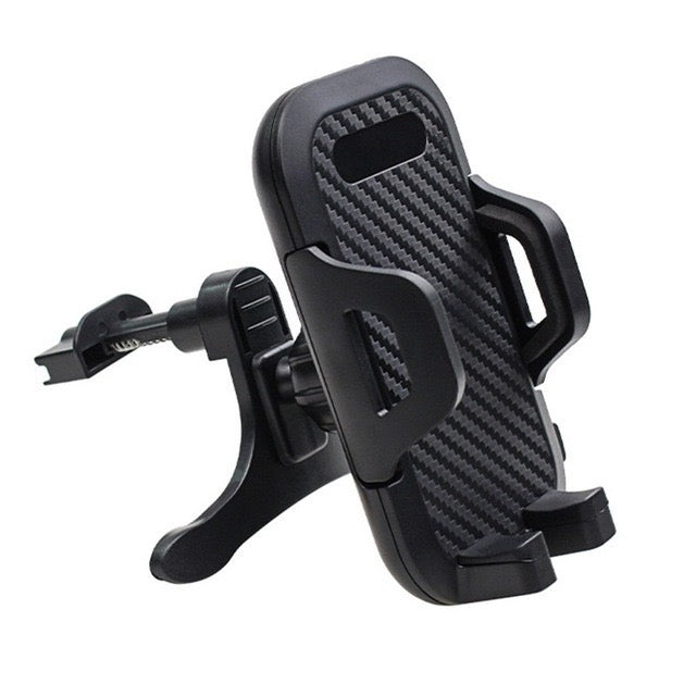 Soporte de móvil para coche con ventosa + fijación para rejilla gratis
